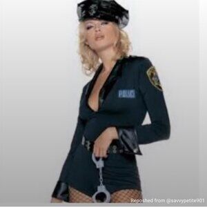 Sexy Police Costume Womens M/L  Leg Avenue